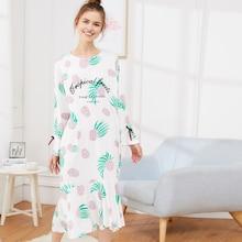 Romwe Fruit & Letter Print Ruffle Hem Dress