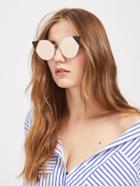 Romwe Mirror Lens Cat Eye Sunglasses