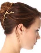 Romwe Gold Deer Head Shape Hair Clips