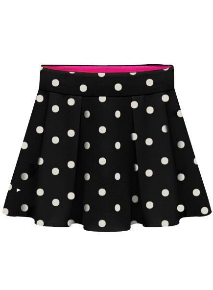 Romwe Polka Dot Ruffle Skirt Shorts