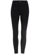 Romwe Button Elastic Black Pant