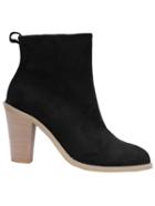 Romwe Black Pointy High Heeled Boots