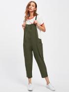 Romwe Pocket Side Overall Pants