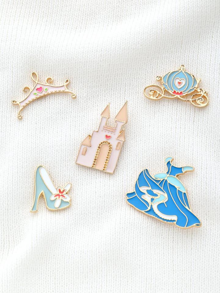 Romwe Crown & Shoes Design Brooch Set