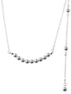 Romwe Faux Pearl Detail Y Back Necklace