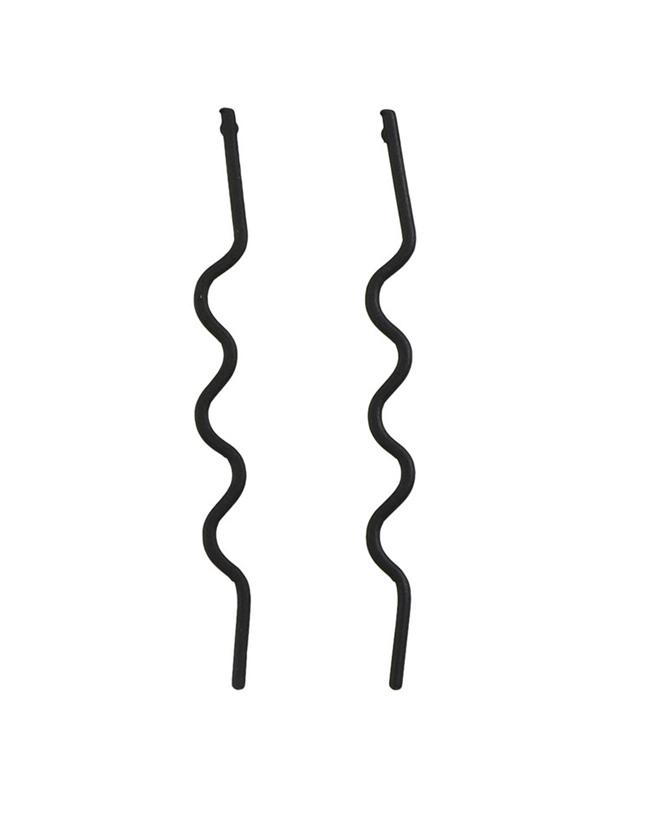 Romwe Black Stick Long Earrings