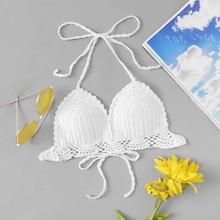 Romwe Crochet Swimming Top