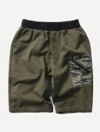 Romwe Men Elastic Waist Zip Shorts
