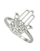Romwe Silver Plated Hand Shape Rings
