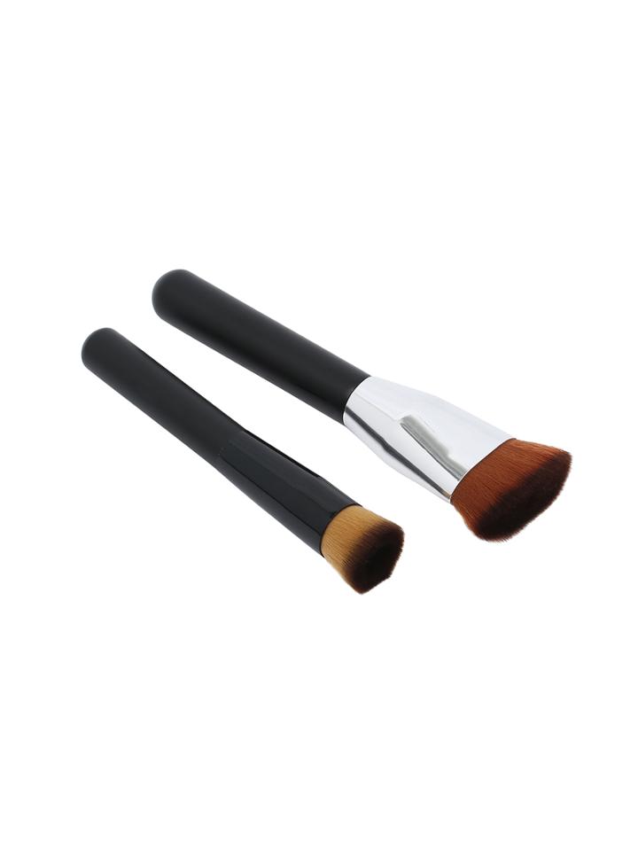 Romwe 2pcs Flat Top Powder Brush Set