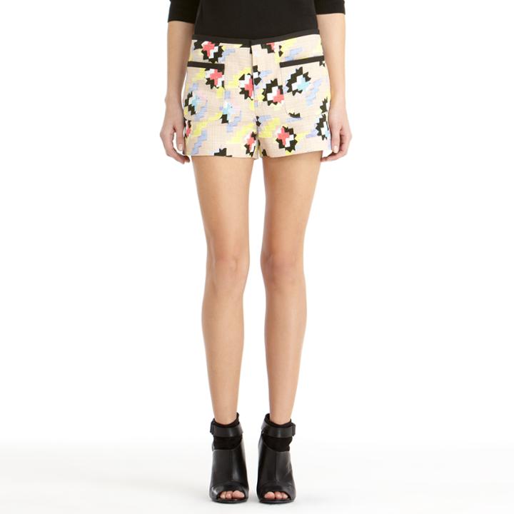 Rachel Rachel Roy Basketweave Shorts (multi/pattern, Size 8)