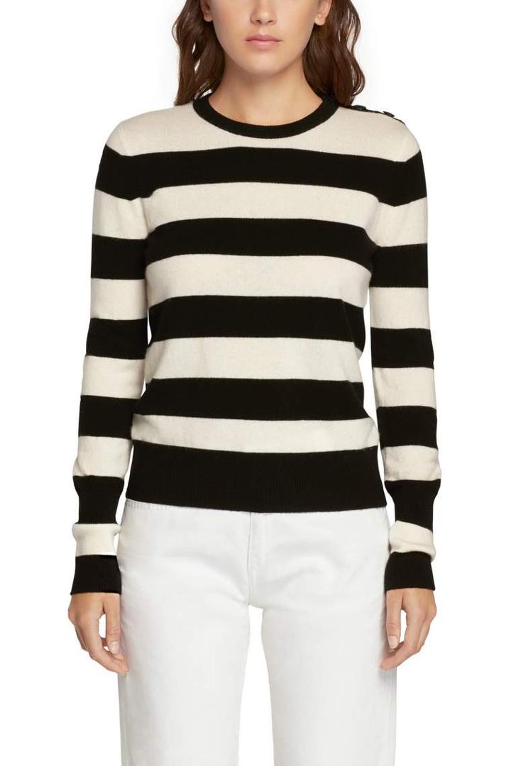 Rag & Bone - Careen Pullover - White/ Black - Xxs