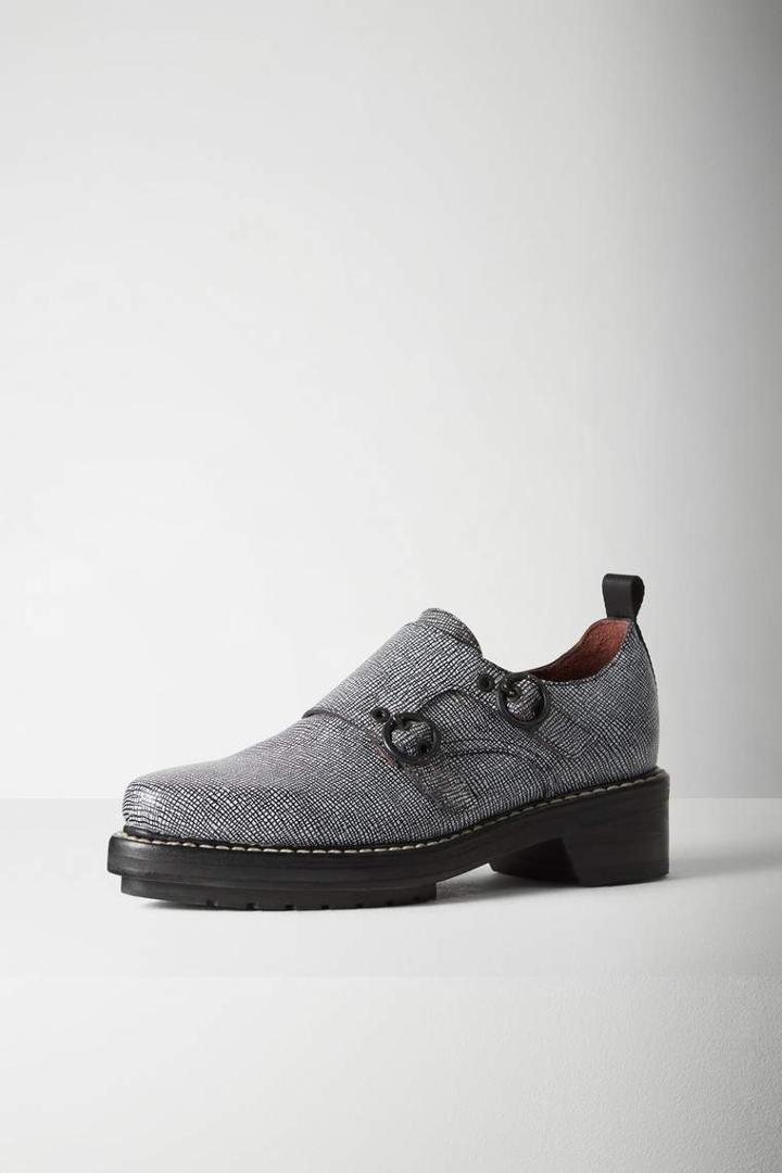 Rag & Bone - Konrad Monk Shoe - Black/white Saffiano - 35 / 5