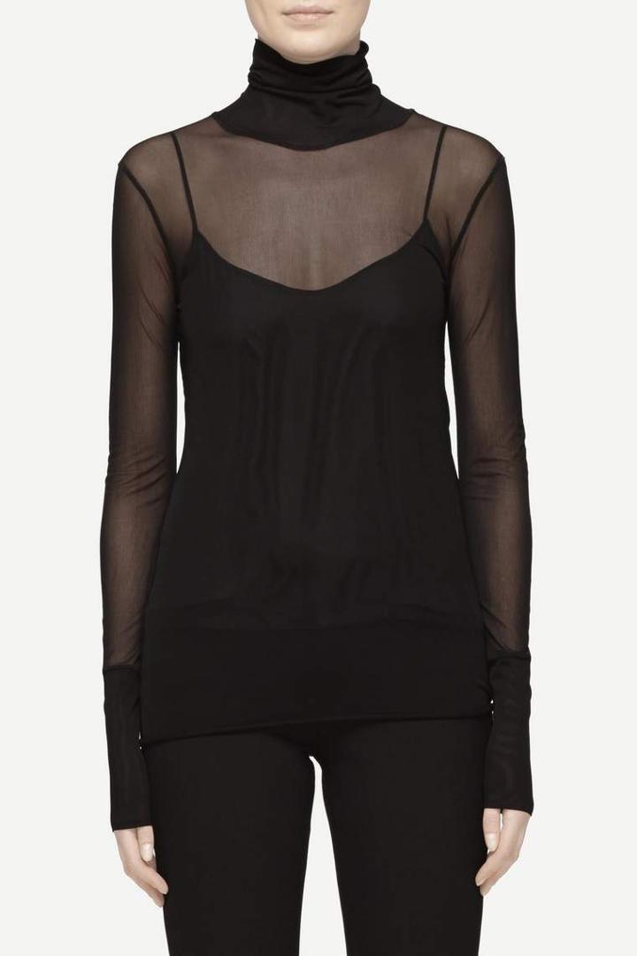 Rag & Bone - Ellen Double Layer Turtleneck - Black - Xxs