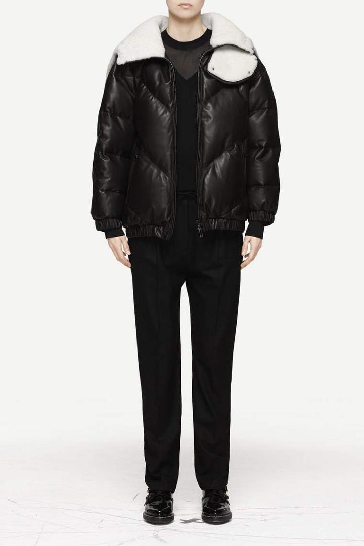 Rag & Bone - Leather Compass Parka - Black - 00