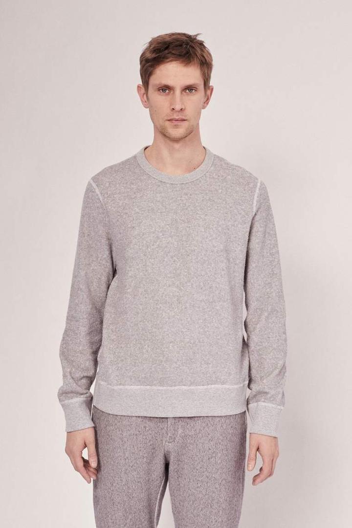 Rag & Bone - Toweling Sweatshirt - Heather Grey - Xs