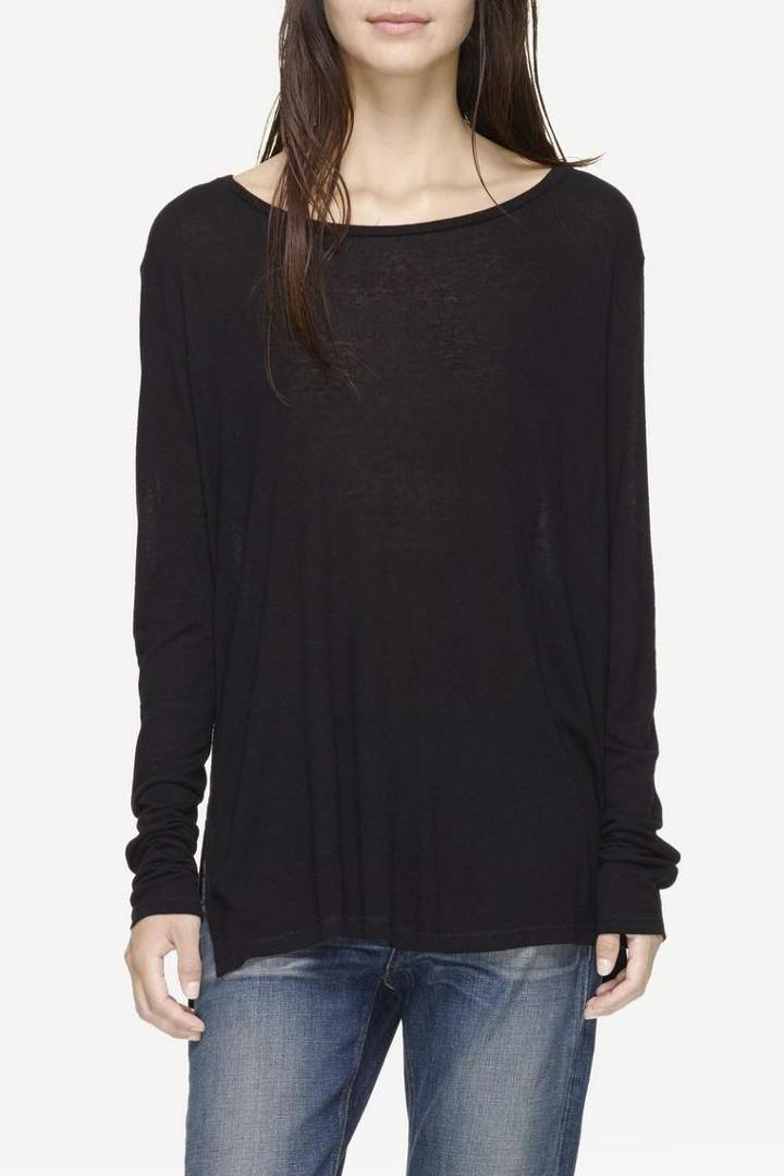 Rag & Bone - Concert Long Sleeve Tee - Black - Xxs