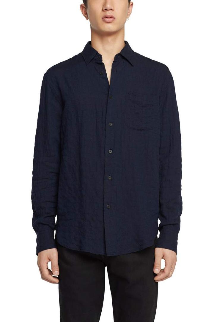 Rag & Bone - Beach Shirt - Navy Herringbone - Xs