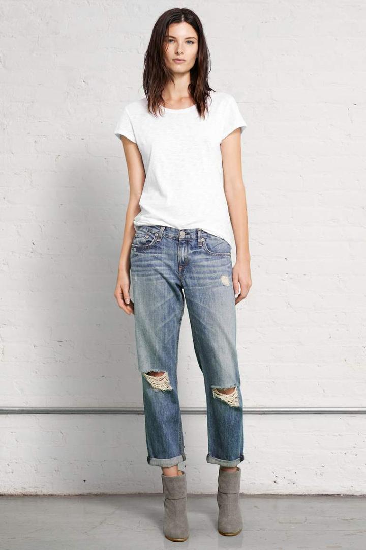 Rag & Bone - Boyfriend Jean - Moss W. Holes - 23