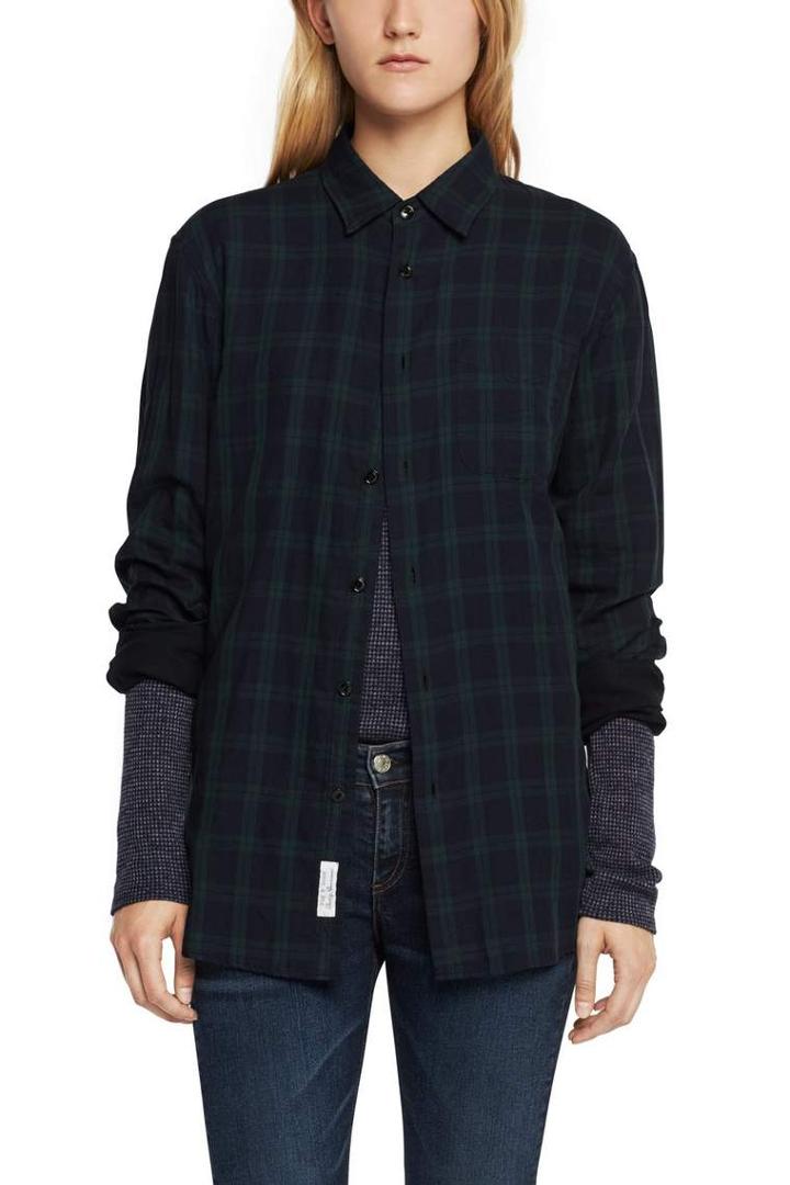 Rag & Bone - Boyfriend Shirt - Navy/ Green - Xxs