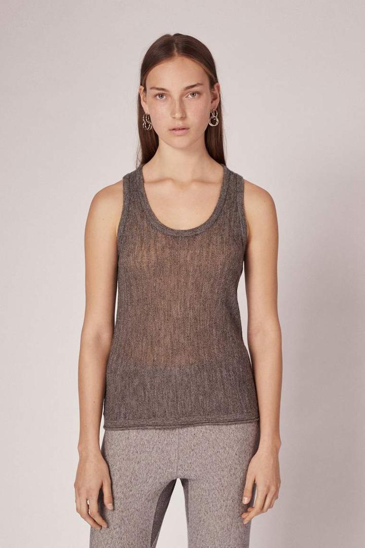 Rag & Bone - Estelle Cashmere Tank - Ivory/black - Xxs