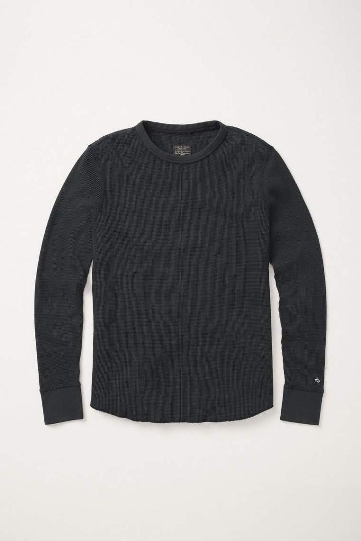 Rag & Bone - Standard Issue Waffle Crew - Stretch Limo - Xs