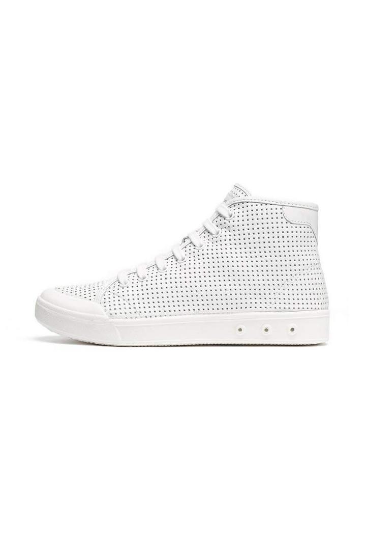 Rag & Bone - Womens Standard Issue High Top - White Perforated - 35 / 5