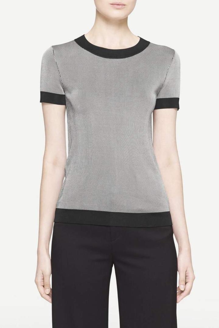 Rag & Bone - Lelia Short Sleeve Crew - Black - Xxs