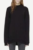 Rag & Bone - Bonded Mock Neck Top - Black/ Grey - Xxs