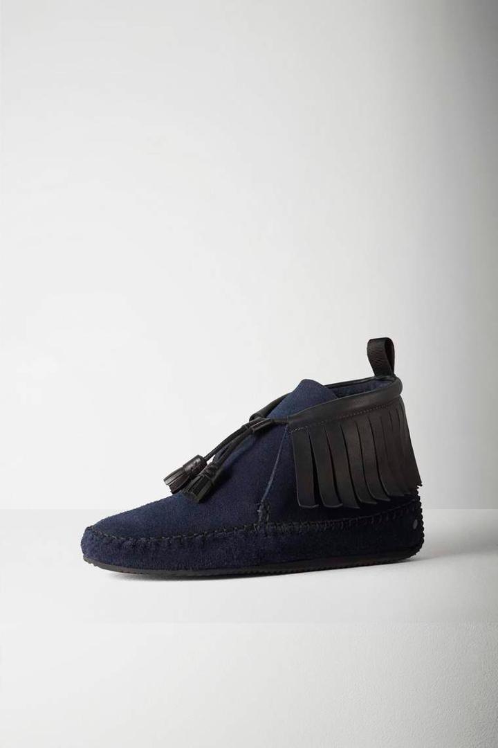 Rag & Bone - Ghita Moccasin - Navy Suede - 35 / 5