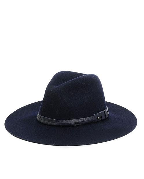 Rag & Bone - Navy Wide Brim Fedora - Navy