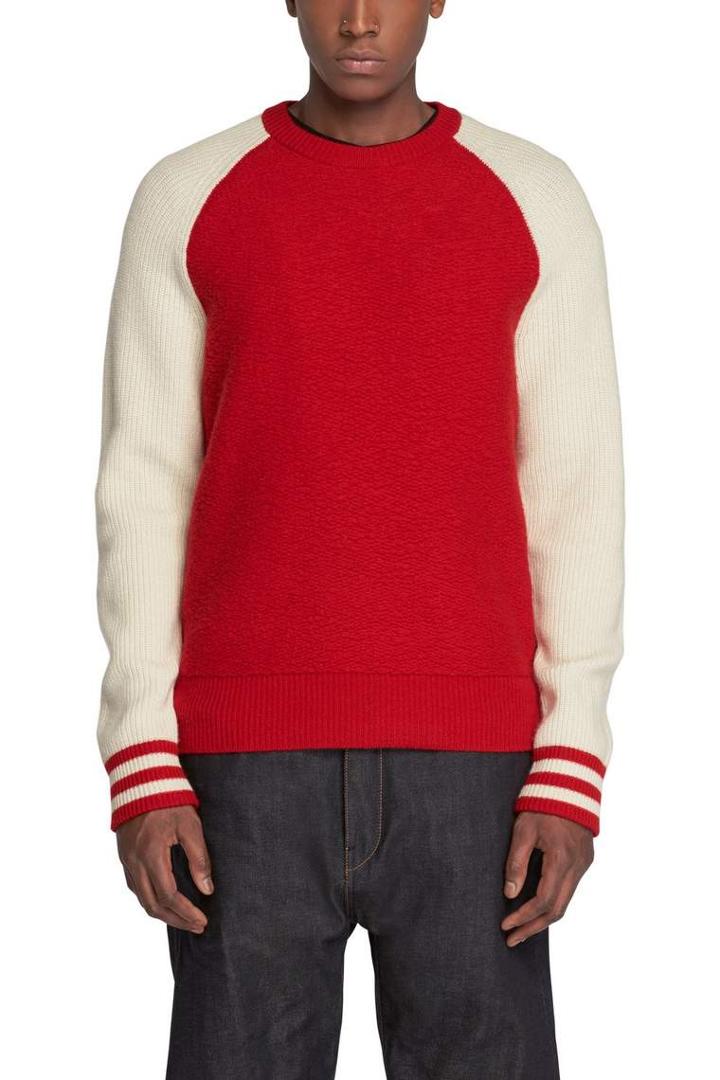 Rag & Bone - Liam Varsity Crew - Red - Xs