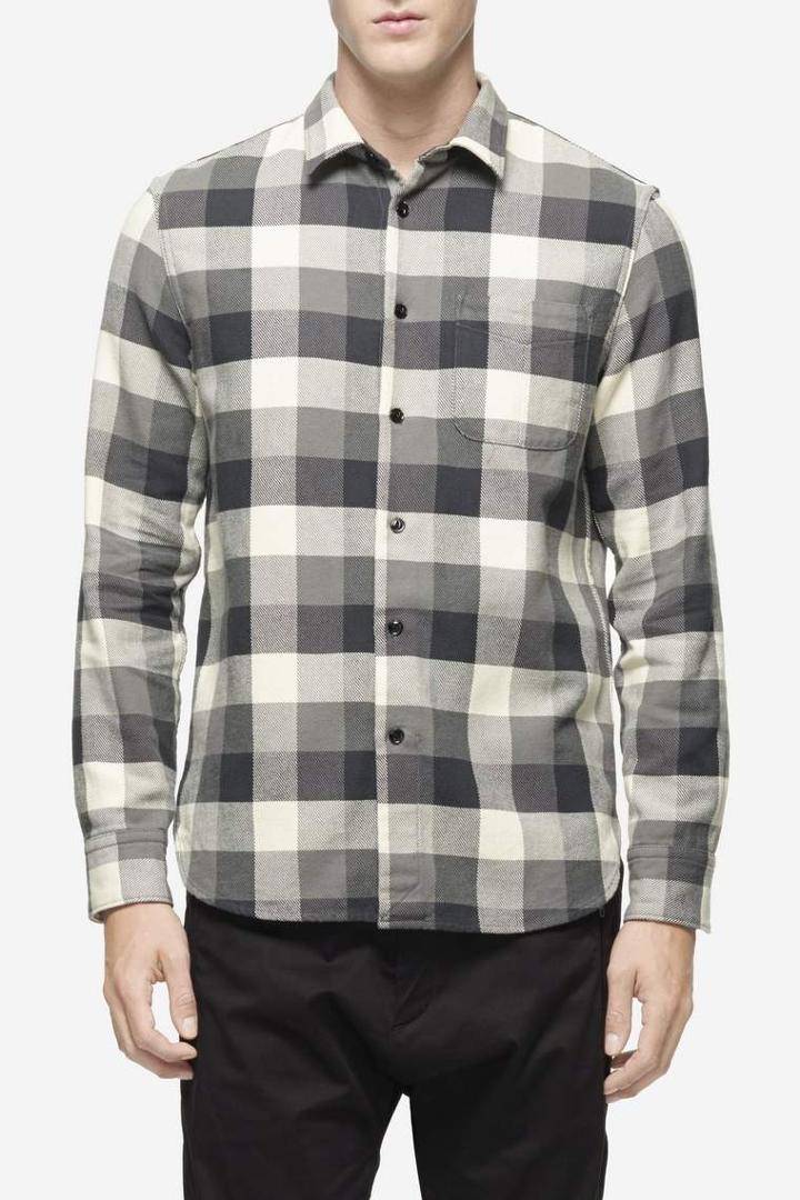 Rag & Bone - Beach Shirt - Grey Check - Xs