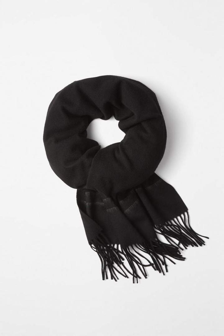 Rag & Bone - Brushed Stripe Scarf - Black - One Size
