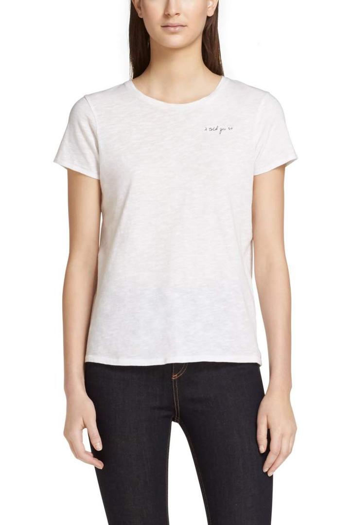Rag & Bone - Base Tee W Embroidery - Bright White - Xxs
