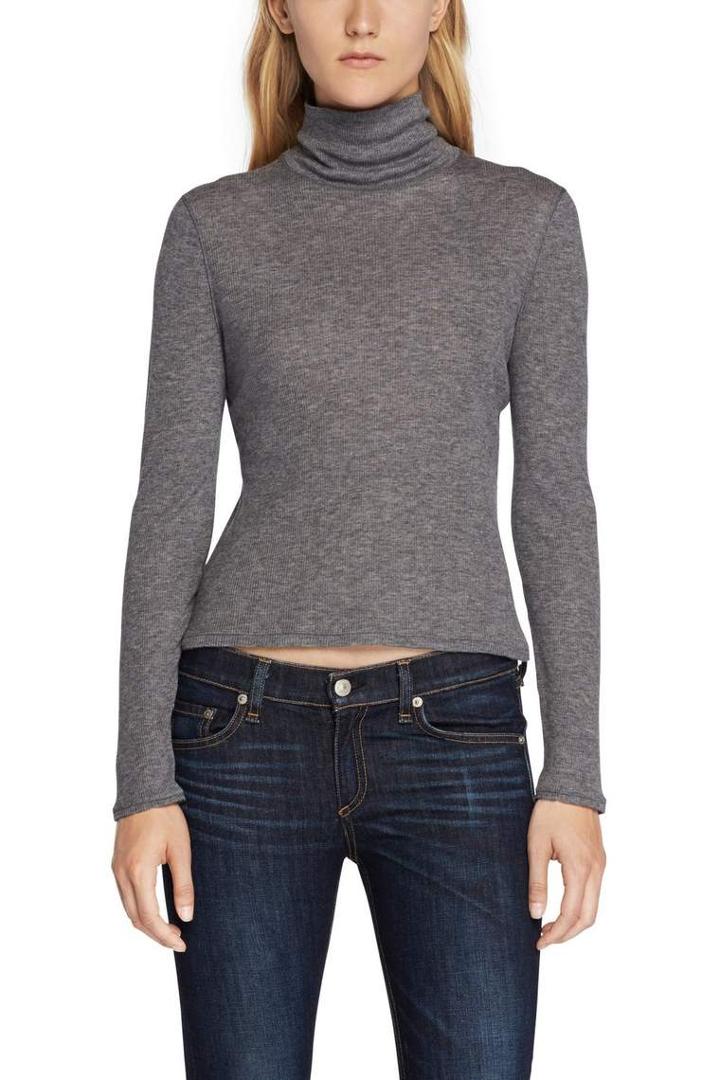 Rag & Bone - Fine Wool Turtleneck - Charcoal - Xxs