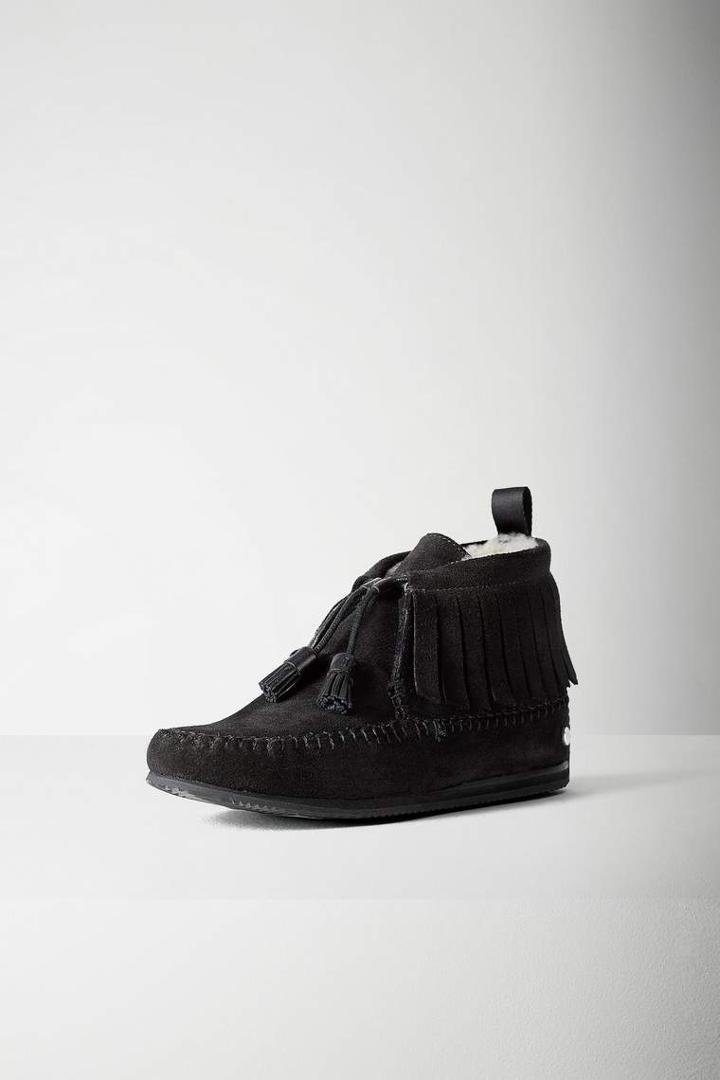 Rag & Bone - Ghita Moccasin - Charcoal Shearling - 35 / 5