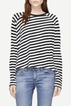 Rag & Bone - Camden Stripe Long Sleeve Tee - Black - Xxs