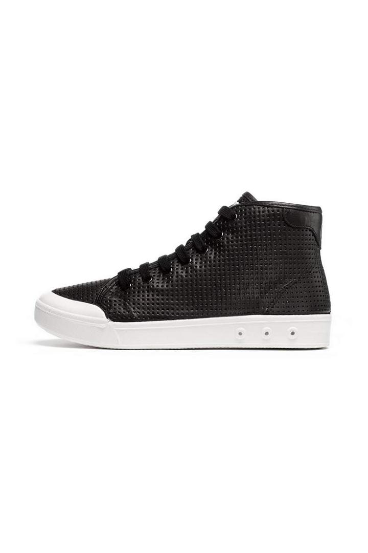 Rag & Bone - Womens Standard Issue High Top - Black Perforated - 35 / 5
