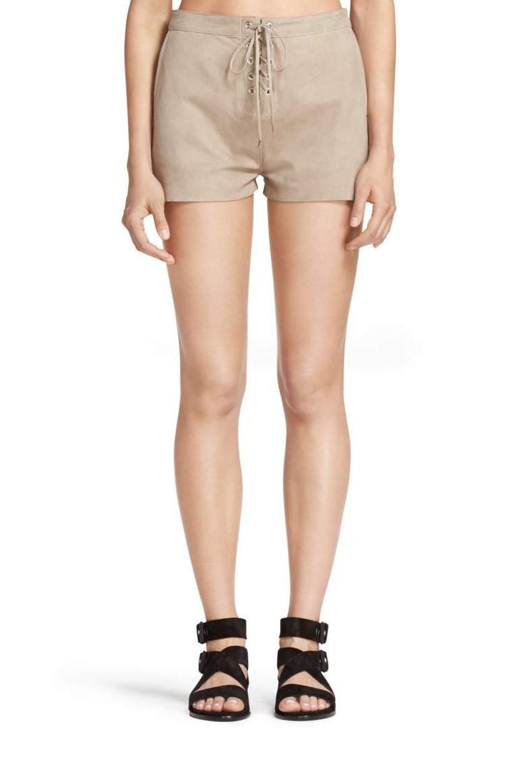 Rag & Bone - Lace Up Short - Stone Suede - 23