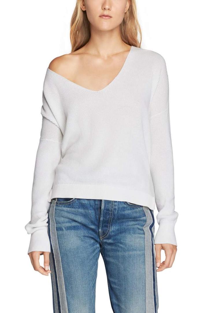 Rag & Bone - Taylor Washed V-neck - White - Xxs