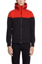 Rag & Bone - Color Block Precision Hoodie - Fiery Red/ Black - Xs