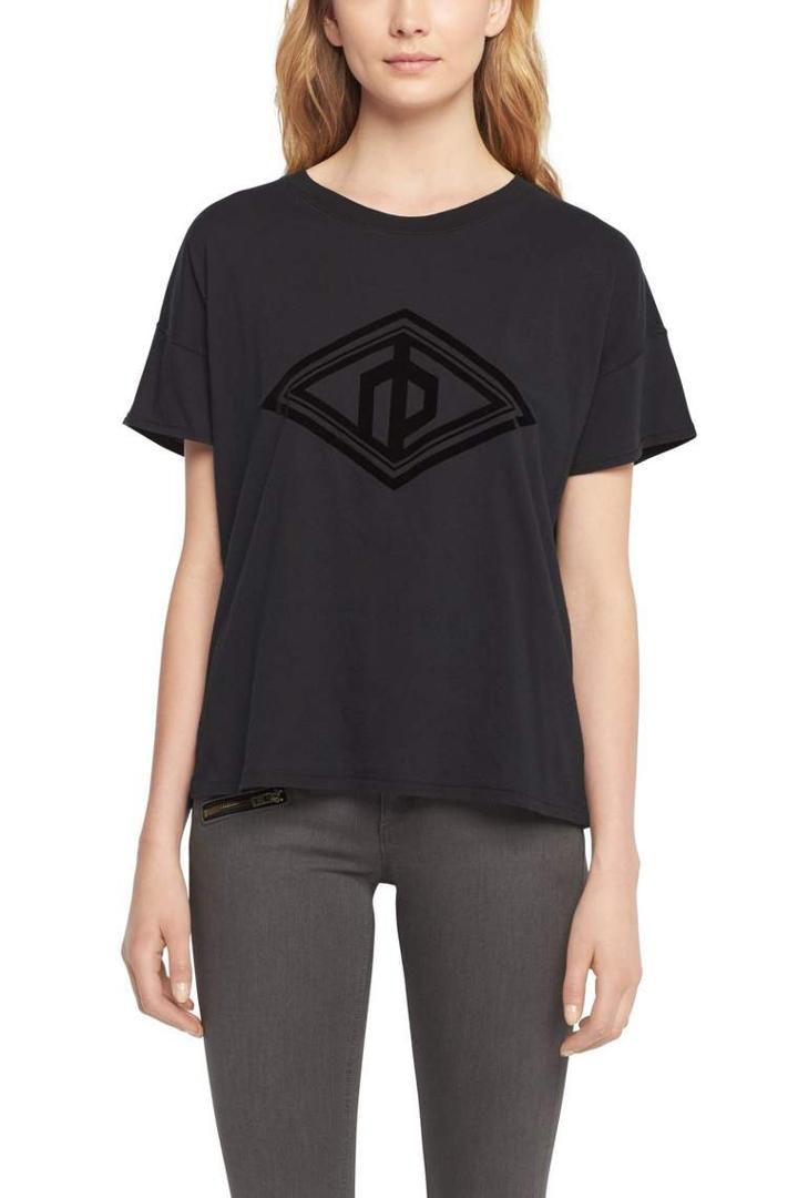 Rag & Bone - Vintage Crew - Diamond Flocked - Washed Black - Xxs