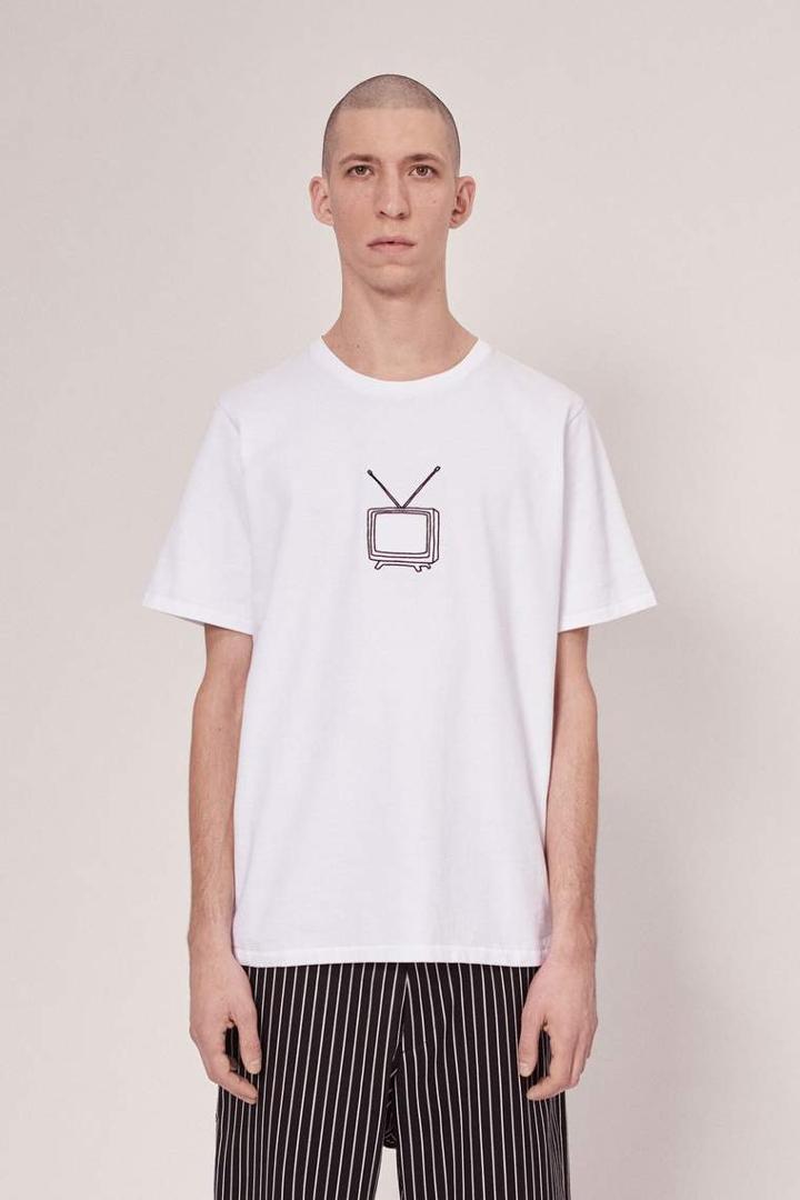 Rag & Bone - Tv Embroidery Tee - White - Xs