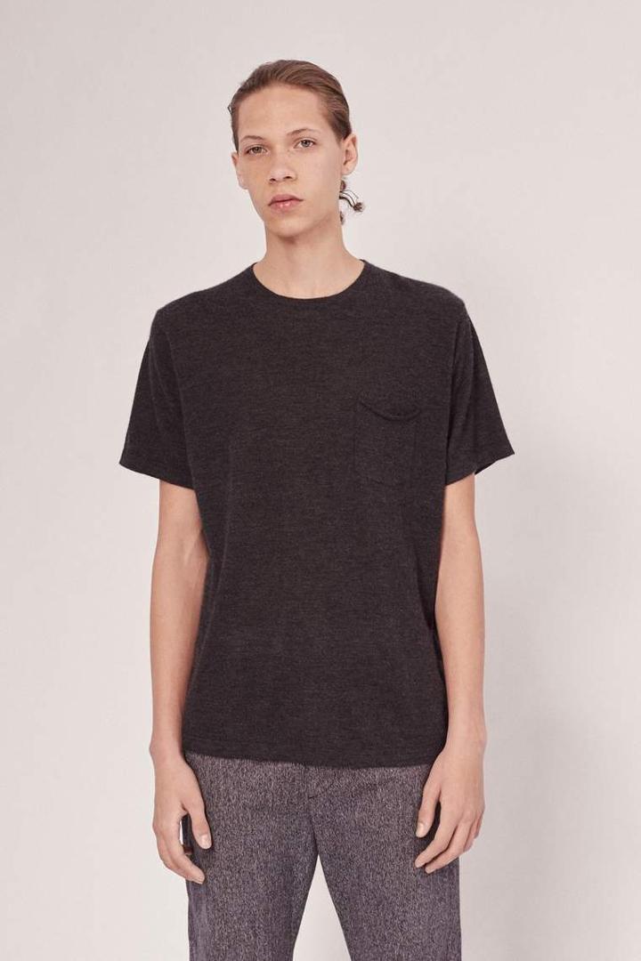 Rag & Bone - Mason Cashmere Tee - Charcoal - Xs