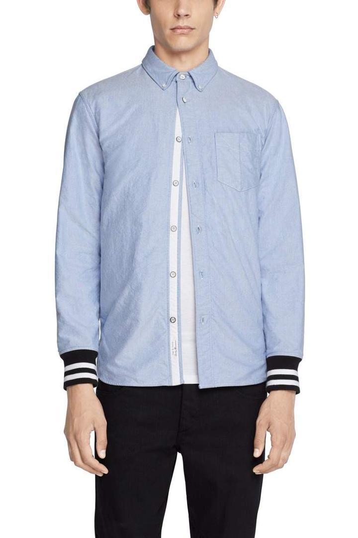 Rag & Bone - Varsity Overshirt - Light Blue - Xs