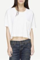 Rag & Bone - Charley Graffiti Crop Tee - White - Xxs