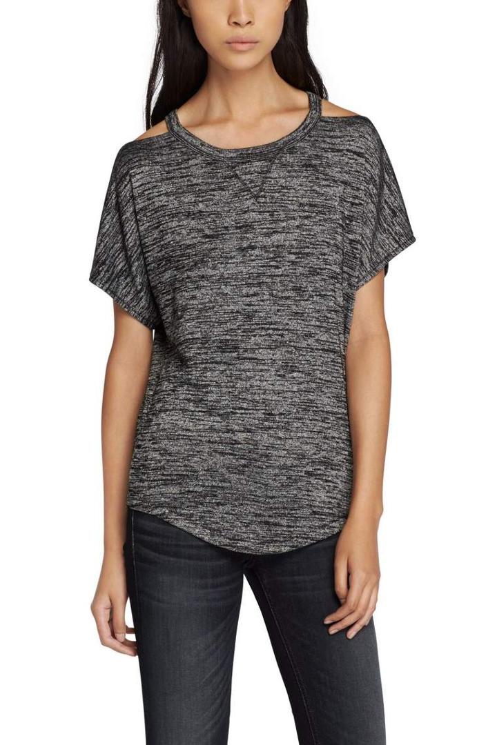 Rag & Bone - Cutout Short Sleeve - Black Heather - Xxs