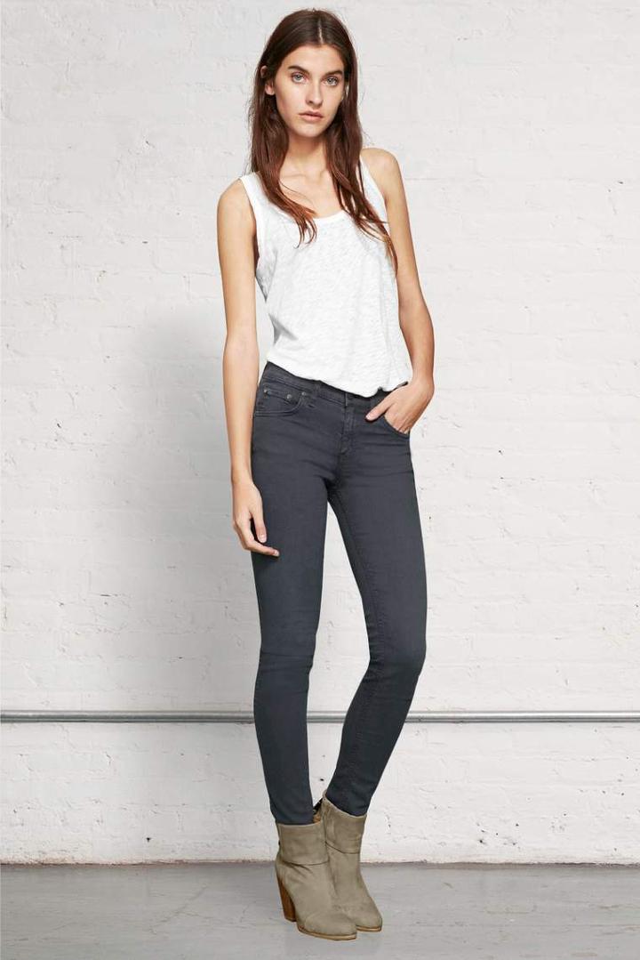 Rag & Bone - Skinny Ovd - Distressed Charcoal - 23