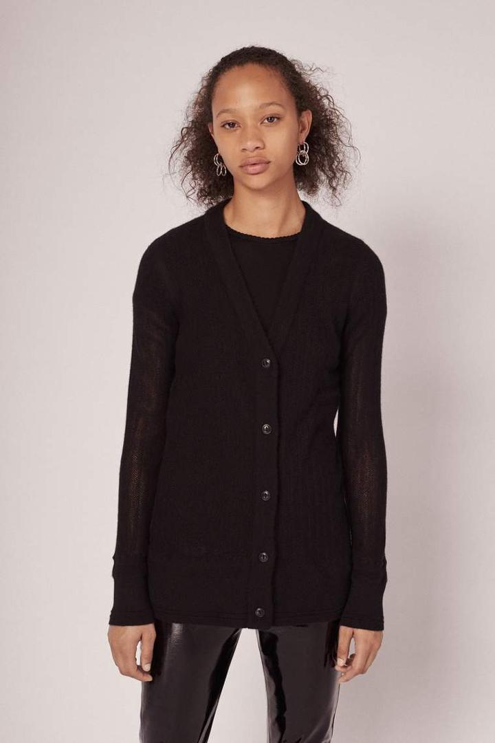 Rag & Bone - Estelle Cashmere Cardigan - Black - Xxs